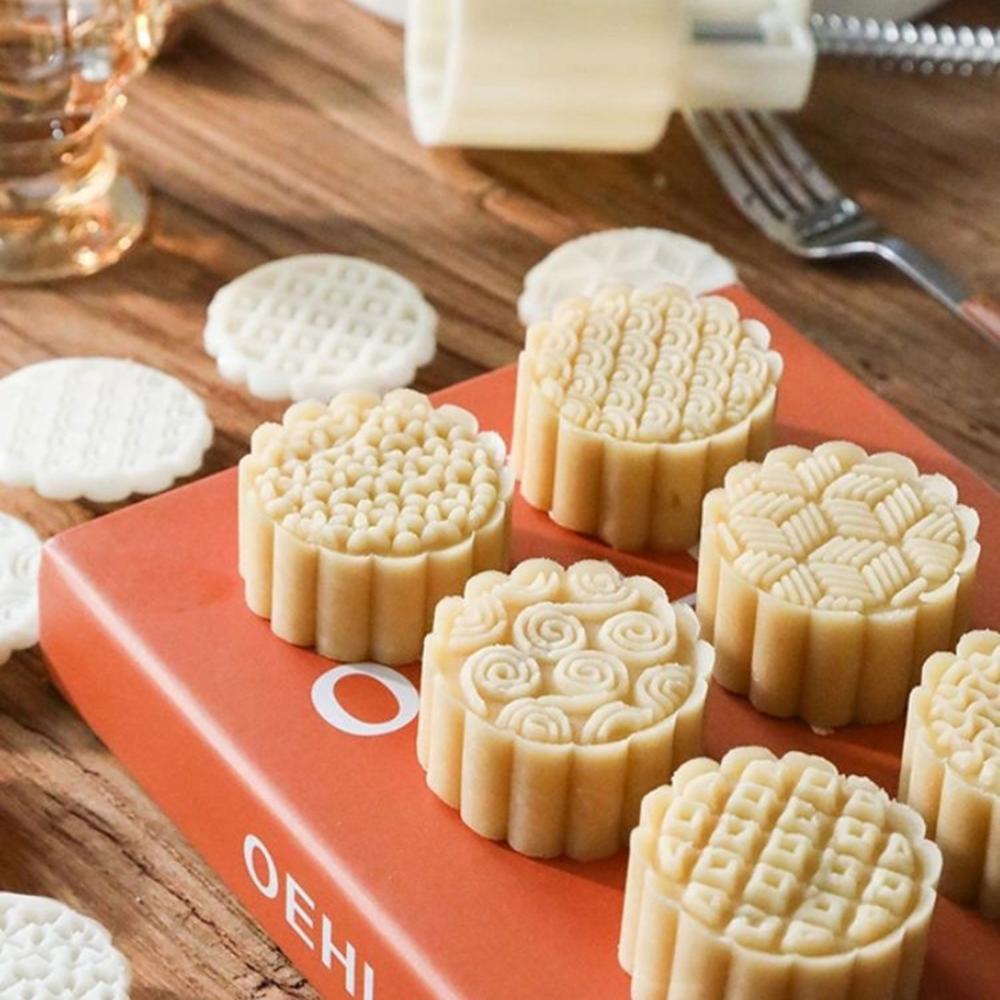 Geometric Pattern Kitchen Baking Ma'amoul Form Moon Cake Mould Mooncake Mold Cookie Stamp Cutter