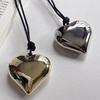 Korean Style Rope Neck Chain Necklace For Women Charm Metal Heart Pendant Collar Chain Choker Fashion Party Jewelry