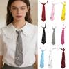 Ready Tied Metal Chain Necktie Academic Style Polyester Cloth For Students Professionals