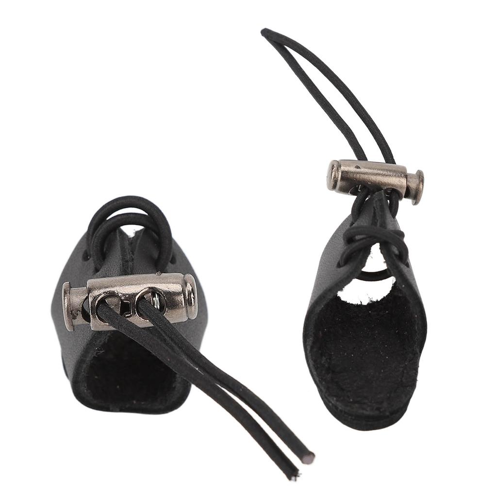 Archery Finger Guard Cowhide Elastic Finger Tab for 20 to 50lb Bow
