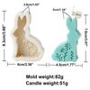 Easter Bunny Molds Silicone Resin Casting Rabbit Mold For Candle Making Flexible Crafts Resin Molds Desk Decor Candle Making