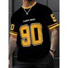 New Men's 3D Printed Jersey Style Street Casual Short Sleeved Shirt, Fashionable and Avant-garde, Soft Texture, Fast Drying