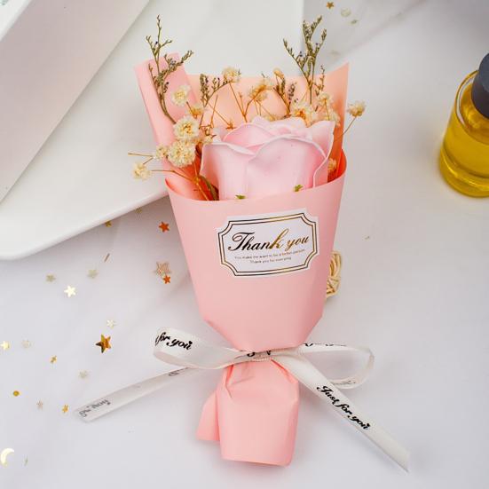 Mini Aromatherapy Soap Rose Bouquet Scented Artificial Flower Arrangement Romantic Valentine's Day Birthday Gift for Women Girls Mom