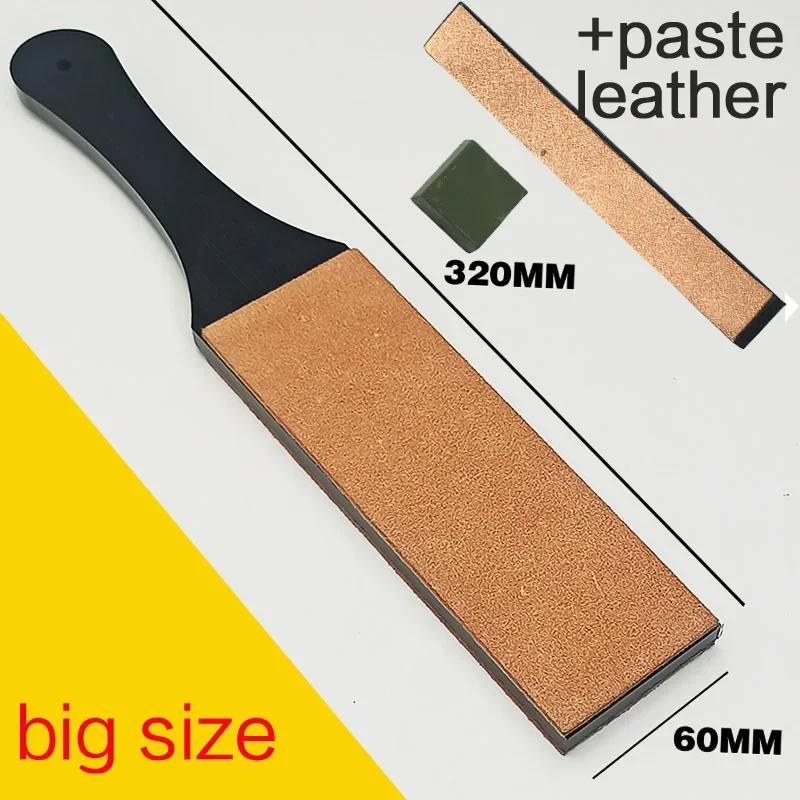 Leather Honing Rod Professional Knife Sharpener Polishing Paste Grinding Sharpening Wax Kitchen Knife Sharpening Tool Set