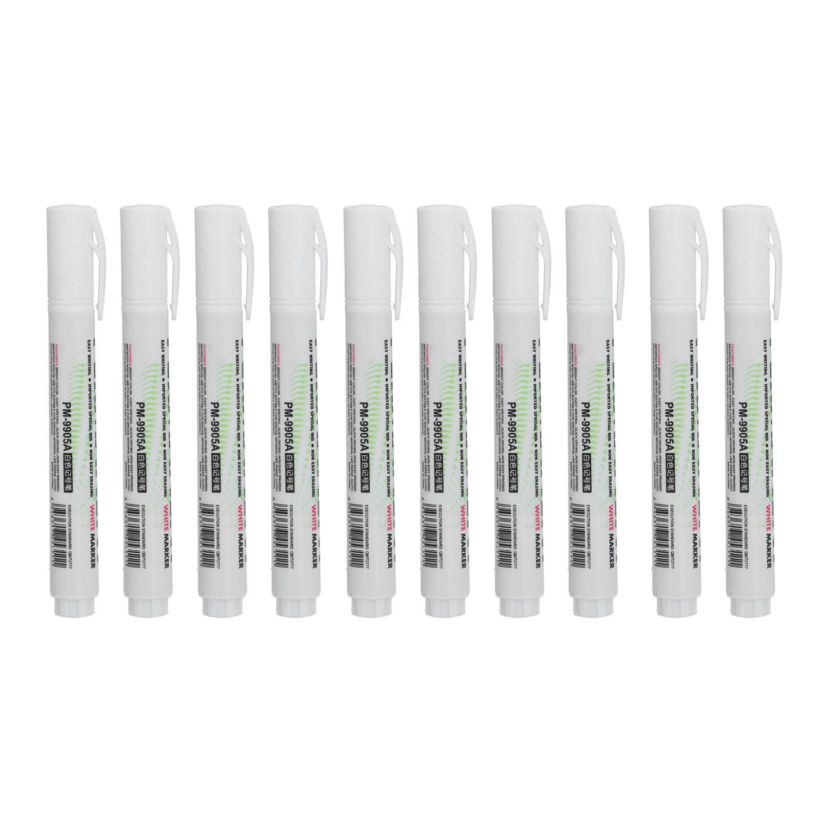 

10 Pcs Marker Pens DIY Multifunctional Quick Drying Big Head White Drawing Marker