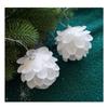 2/3/6/12pcs Decorative Hanging Christmas Ball Pendant Foam White Feather Fantasy Fairy Tale Decoration Christmas PVC Pendant 8cm