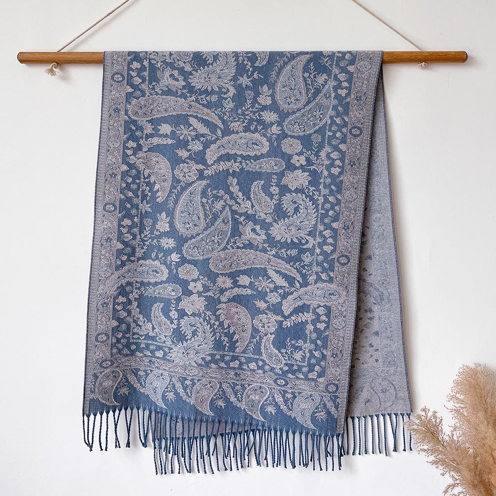 Explosion Imitation Cashmere Scarf Women's Ethnic Style Shawl Cape Thickened Warm Fringed Women's Scarf