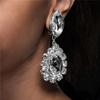 New Full Diamond Atmospheric Long Earrings Muse Super Flash Rhinestone Water Drop Earrings Temperament Crystal Bridal Earrings