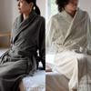 [Tramparan] Imabari Stripe Bathrobe, Imabari Towel Certified, Made In Japan, Quick-Drying, Absorbent, Lightweight, Thin, 100% Cotton, Men's & Women's