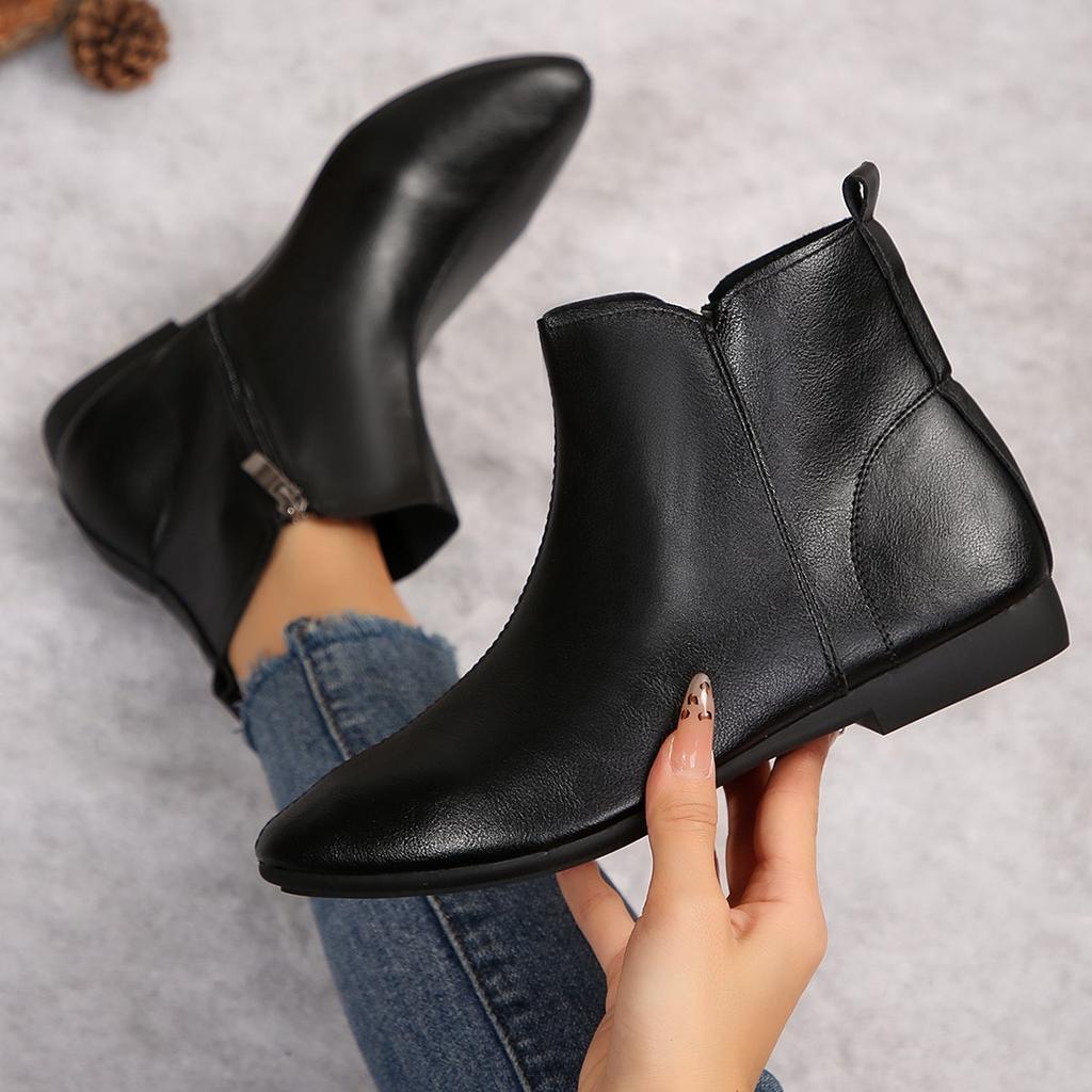 Korean version of the women's Martin boots comfortable soft elastic trend of non-slip wear chic hundred outstanding height increase shoes