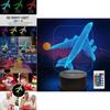 Airplane Usb Night Lamp With Remote Control And Multicolor Lighting For Kids Room