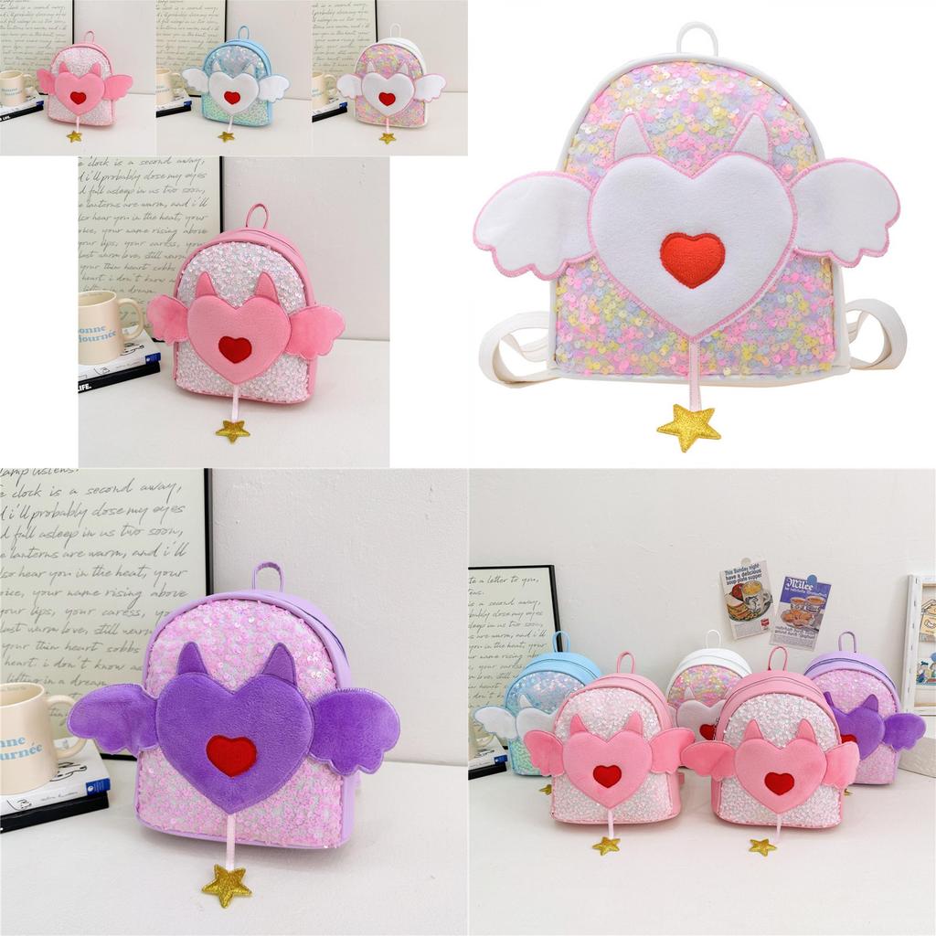 Stylish And Functional Kids Backpack With Angel Wings Perfect For School Adventures