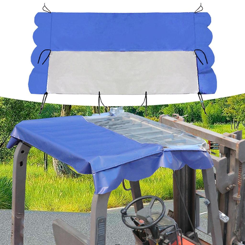 Forklift Cover Top Awning with Transparent PVC Skylight Shade Waterproof Canopy for Snow
