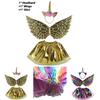 Unicorn Headband With Net Skirt Magical Costume For Kids Rainbow Gold Silver