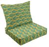 Vargottam Bedrucktes Outdoor Tiefsitz Patio Kissen Set 2-teiliges Sitzset Allwetter Ersatz