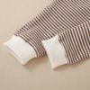 Set T-shirt a maniche lunghe a righe multicolore unisex e pantaloni per neonato/bambino YT2407