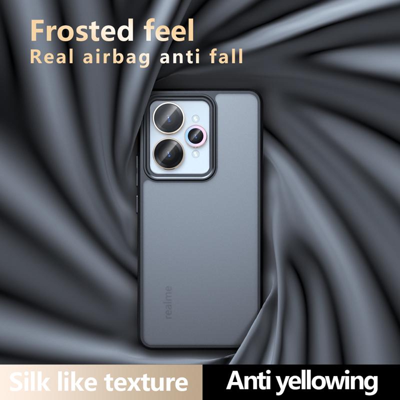 For Realme 15 15 Pro Case Shockproof Frosted Skin Feel Matte PC+TPU Anti-fingerprint Transparent Cover for Real Me 15