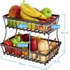 NEW 2-Tier Kitchen Countertop Organizer - Stainless Steel Detachable Fruit Basket for Vegetables, Bread & Pantry Storage