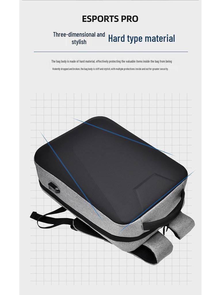 Men's Large Capacity USB Laptop Backpack for College Students and Commuters