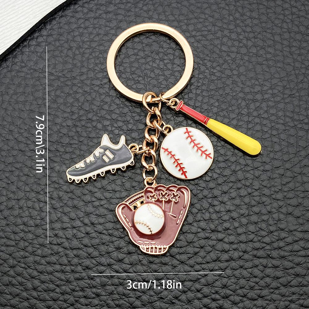 Cartoon Oil Drip Blue Baseball Cap, Gloves, Shoes & Keychain Backpack Pendant - Creative Sports Series
