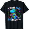 I Wear Blue For My Brother Autism Awareness Puzzle Family T-Shirt