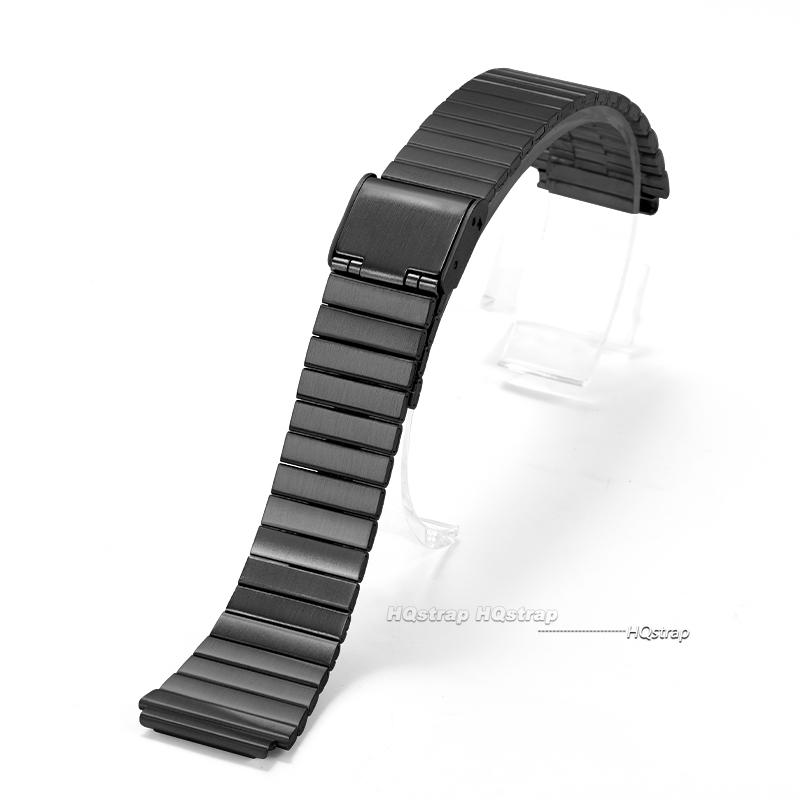 18mm 20mm Edelstahl-Uhrenarmbänder für Casio F-91W/A158/A159/A168/A169/B650 Ultra-dünnes Uhrenband Metallarmbänder Vintage-Band