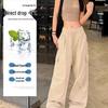 Women's Quick-Dry White Ice Silk Wide-Leg Cargo Pants - Summer 2025 Mountaineering Style