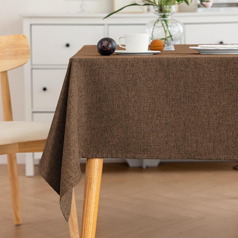 

Rectangular Tablecloth Artificial Linen Tablecloth Waterproof Fabric Quality Tablecloth Washable Table Cover Kitchen Dining Room 90X140cm