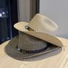 Neuer western Cowboyhut mit breiter Krempe für Damen, Sommer Outdoor Sonnenschutz Strohhut, Herren Tibetischer Hut2026