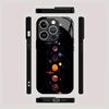 Planet Design Pattern Tempered Glass Mobile Phone Case Suitable for iPhone 17/16/15/14/13/12/11Pro Max All-inclusive Anti-fall