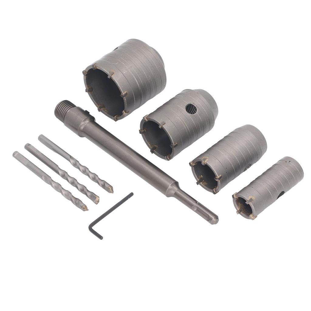 Zestaw otwornic 30mm 40mm 50mm 65mm z 3 wiertłami rdzeniowymi Otwornica do betonu cementu ściany z cegły wiercenie