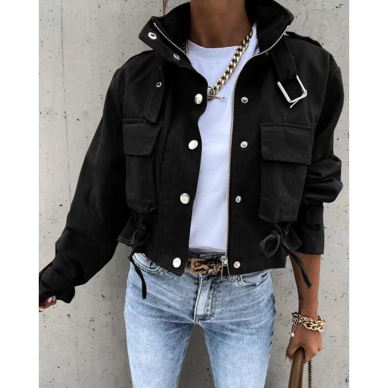 2026 Damen Europäisch-Amerikanische Motorradjacke: Herbst/Winter Kurzmantel