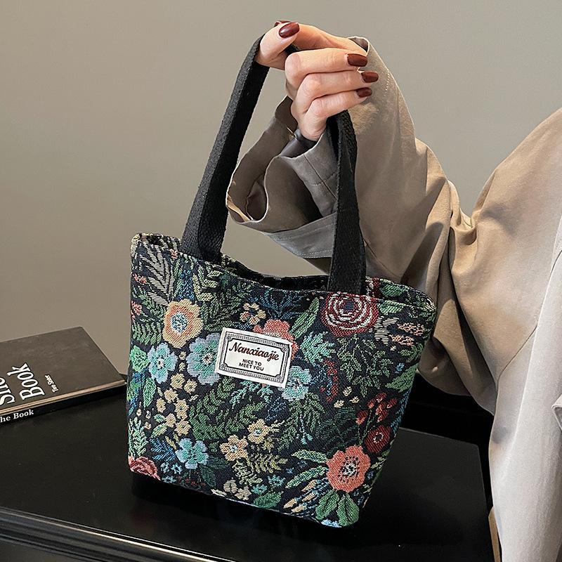 

Большая вместительная сумка с цветочным принтом для женщин, новая модная сумка через плечо для женщин, универсальная сумка на одно плечо