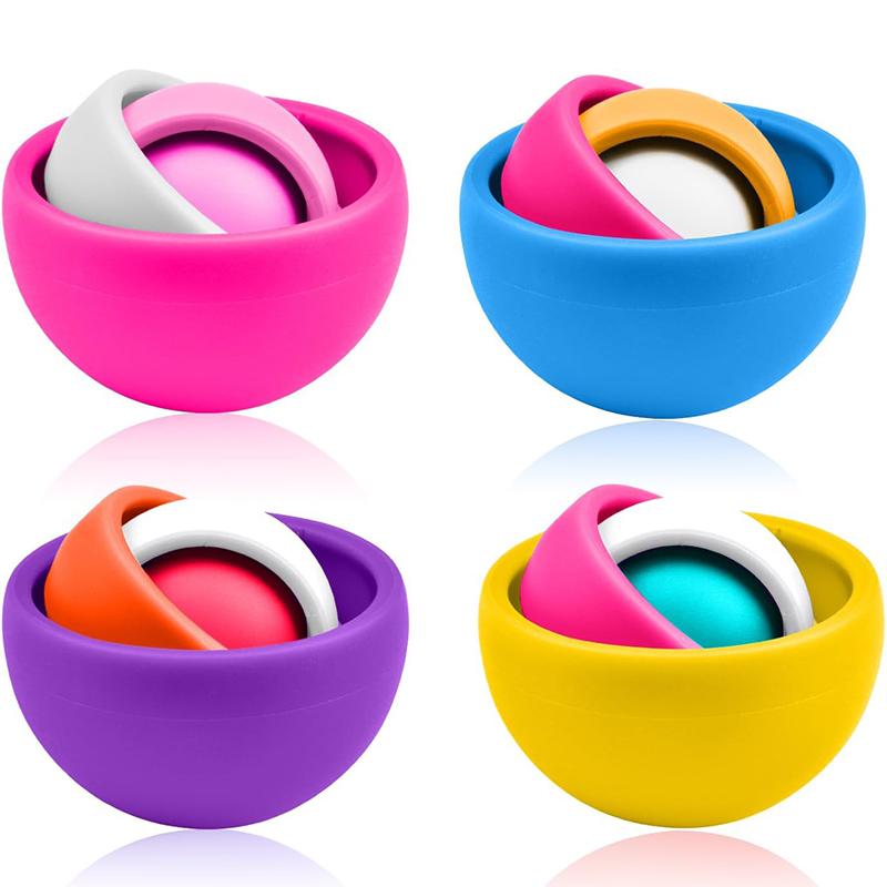 Toys 3PCS Spinner Gyro Ball Infinite Flip Universal Rotating Calming Down Anxiety ADHD Stress Relief Fidget Finger Adults Teens