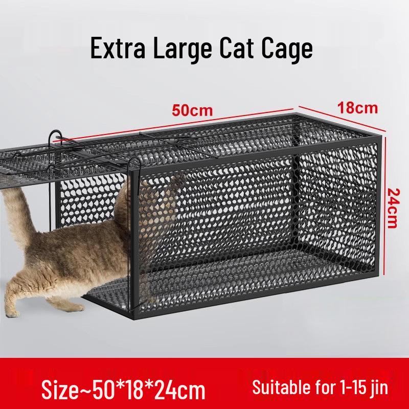 Automatic Cat Trap Cage - Humane and Stylish Rescue Solution