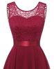 2024 Elegant Lace Patchwork Wide Hem Chiffon Banquet Gown