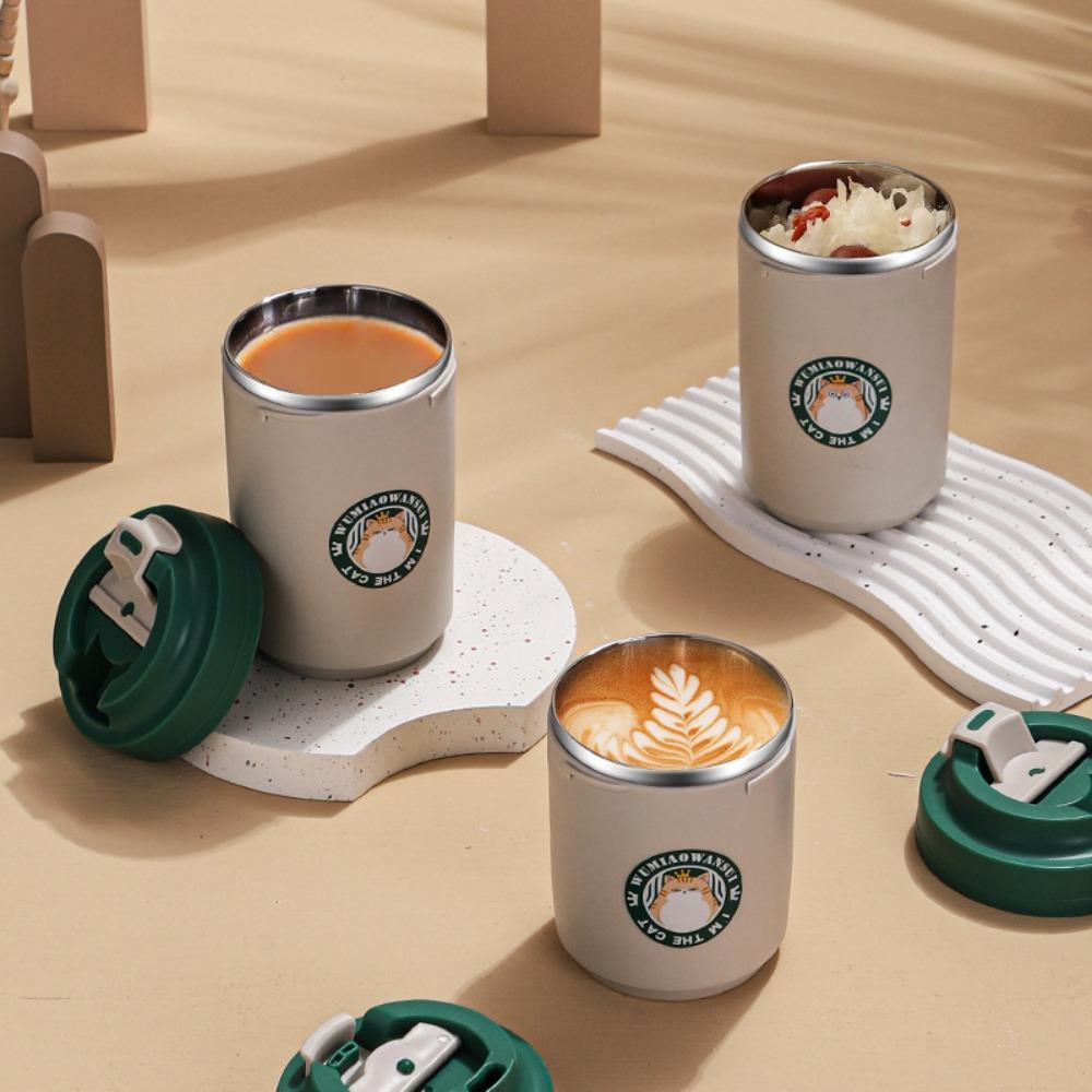 380/480ML Stainless Steel Thermal Coffee Mug Double Layer Vacuum Flasks Cup Coffee Tumbler  Student