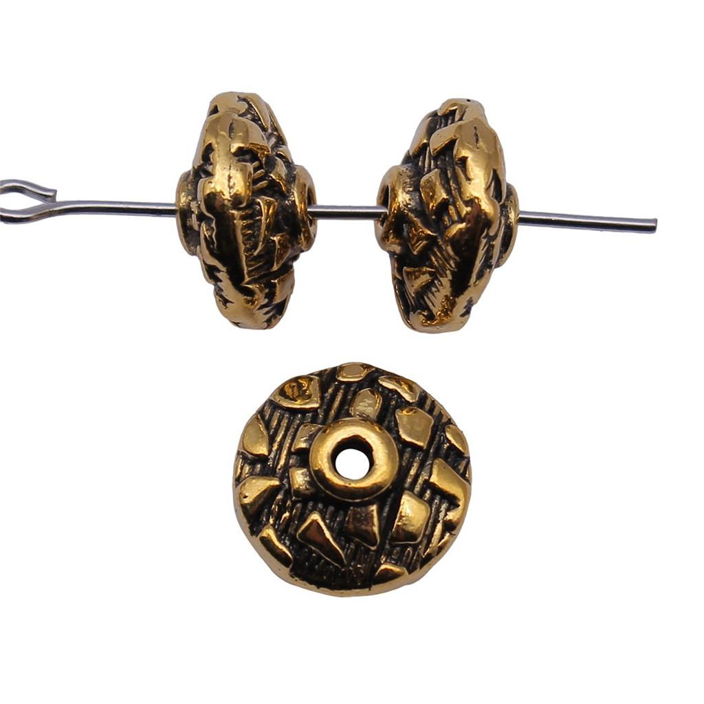 Multi Color Flower Edge Spacer Beads Metal Charms For Jewelry Making Accessories