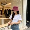 Simple Basic Style Hat Vintage Washed Denim Bucket for Men Women Breathable Short Brim Soft Skin Friendly Fisherman Cap Portable Couple Sun