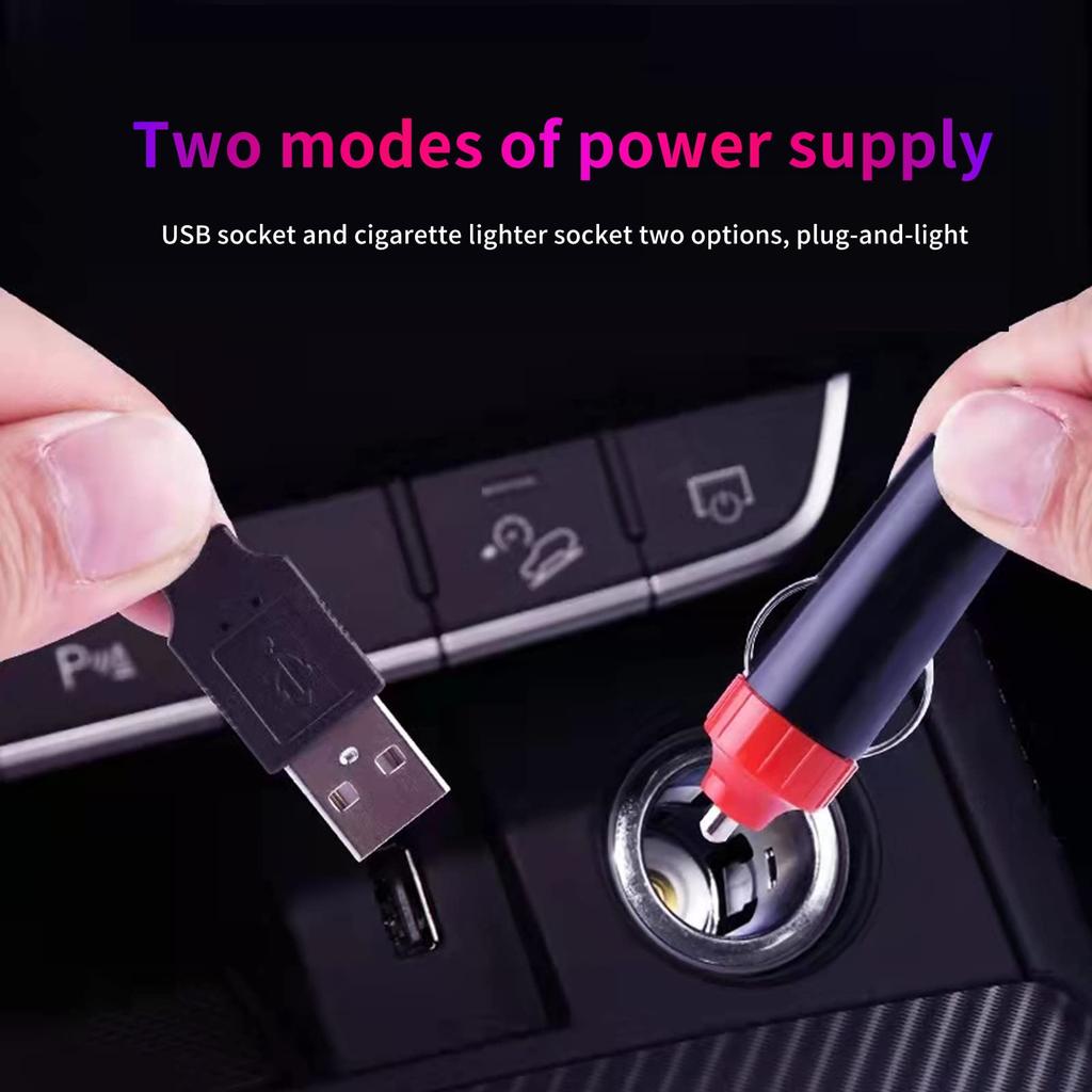 Car Interior LED Light RGB Fiber Optic Ambient Strip Neon Lighting Kit APP Remote Control Auto Decorative Atmosphere Lamps Neon Lights 4
