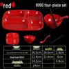 Four-Compartment Faux Porcelain Meal Tray - Melamine Square Fast Food Tray