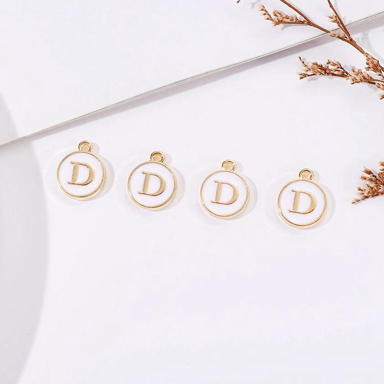 DIY Koreanischer Buchstaben Zubehör Bausatz: 26 Alphabetanhänger für Schülerinnen - Doppelseitig, Webmaterialien mit großem Loch