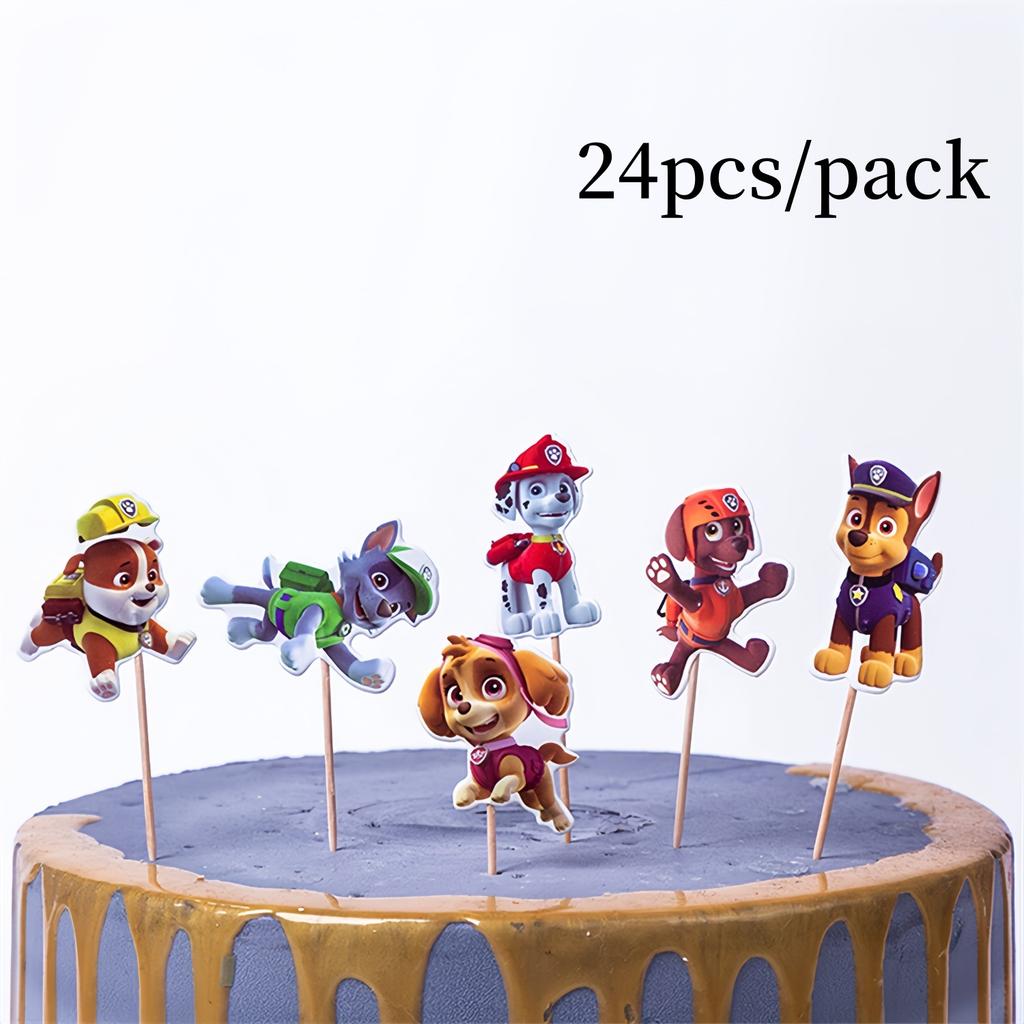 PAW Patrol Kuchenaufsatz Hund PAW Party Alles Gute zum Geburtstag PAW Patrol Cupcake Dekoration Babyparty Backen DIY Zubehör Kinder Jungen Mitgebsel