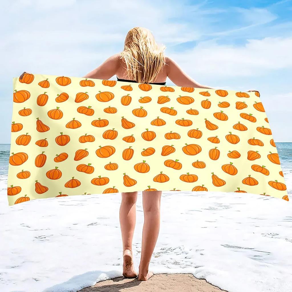 Halloween Beach Towels Sand Free Microfiber Adults Beach Towels Quick Dry Bath Towels Extra Large Lightweight Travel Beach Towel