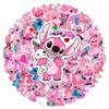 50Pcs Cute Pink Cartoon Lilo  Stitch Angel Stickers Decals Laptop Phone Notebook Decoration Sticker For Girl Kids Toys