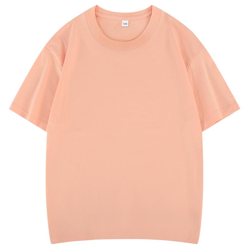 2026 Hot Sale Kids 100% Cotton Solid Color Round Neck T-Shirt - Soft & Comfy Basic Tee KXINKIDT