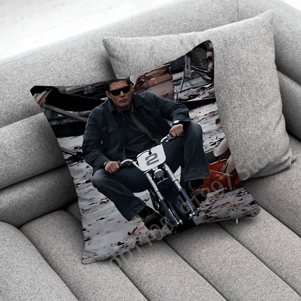 D-Dean Winchester J-Jensen Ackles S-Supernatural Throw Pillow Case For 55X55Cm 30Cm 50Cm 45Cm 40Cm Square Chair Pillowcase Case