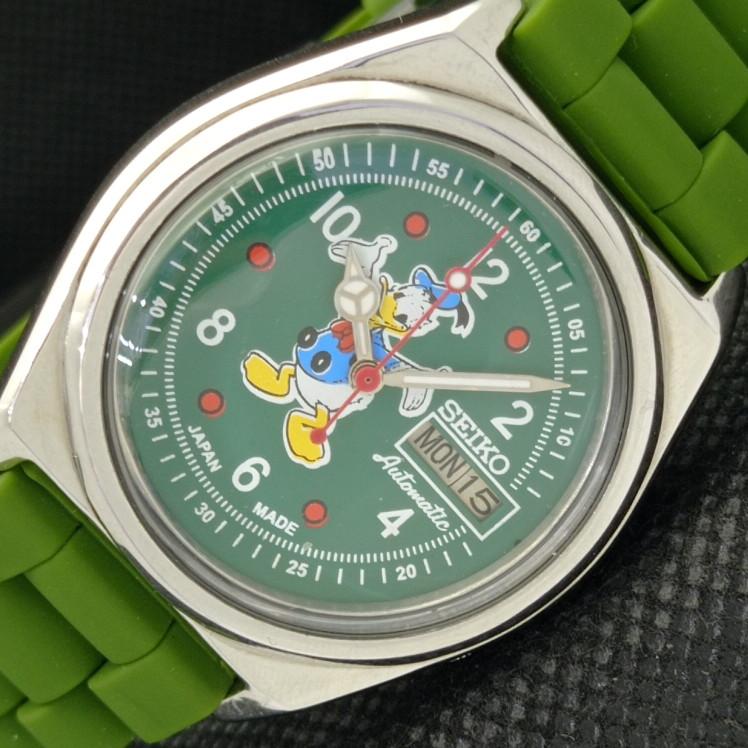 

Б/у SEIKO JAPAN CARTOON DIAL СТАРЫЕ МУЖСКИЕ АВТОМАТИЧЕСКИЕ ЧАСЫ С ЗЕЛЕНЫМ ЦИФЕРБЛАТОМ a302787-2 R1013-000a302787