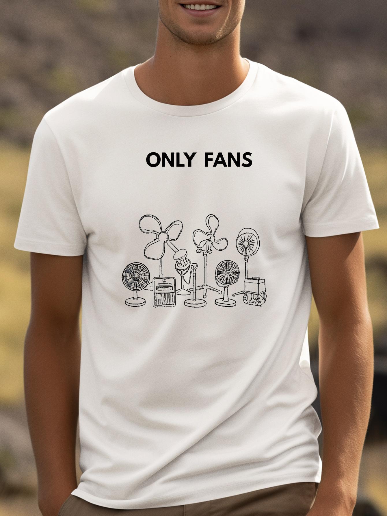 Summer Cotton Blend T-shirt - Only Fans Graphic Print L