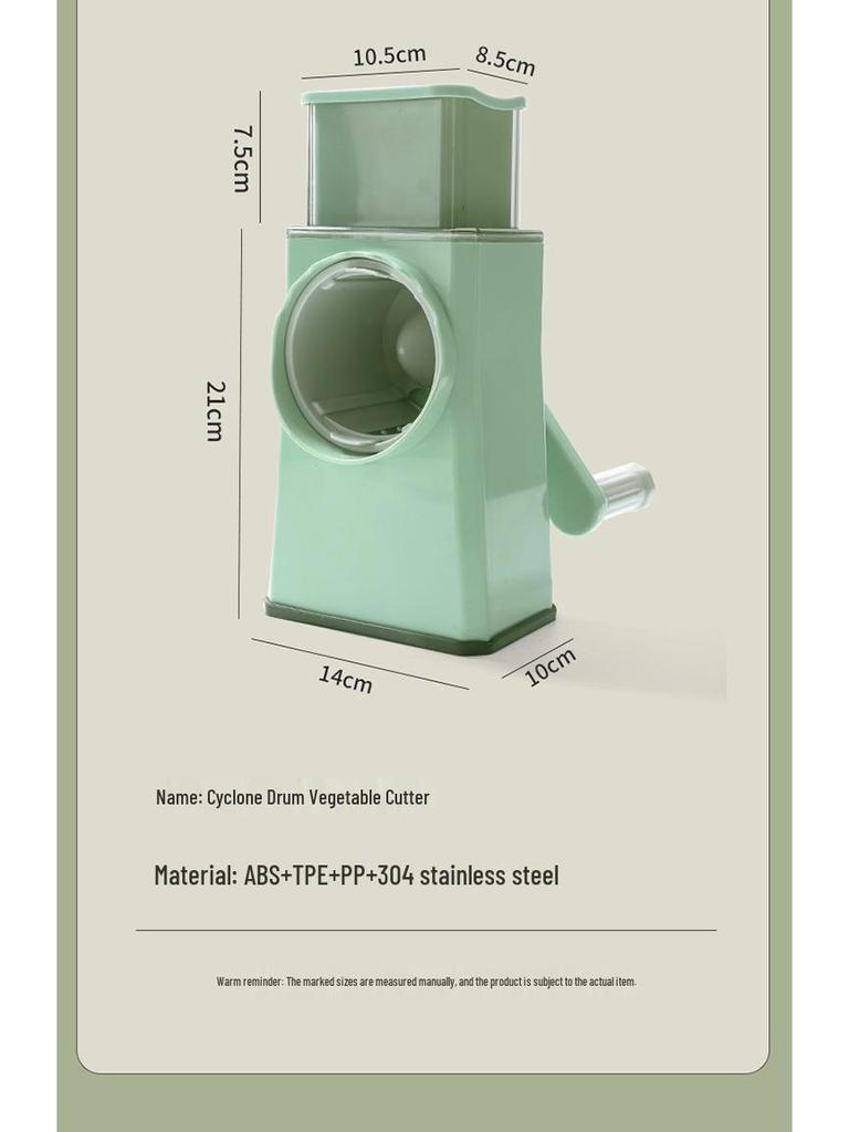 Multifunctional Hand-Cranked Vegetable Slicer and Shredder for Potatoes and Carrots